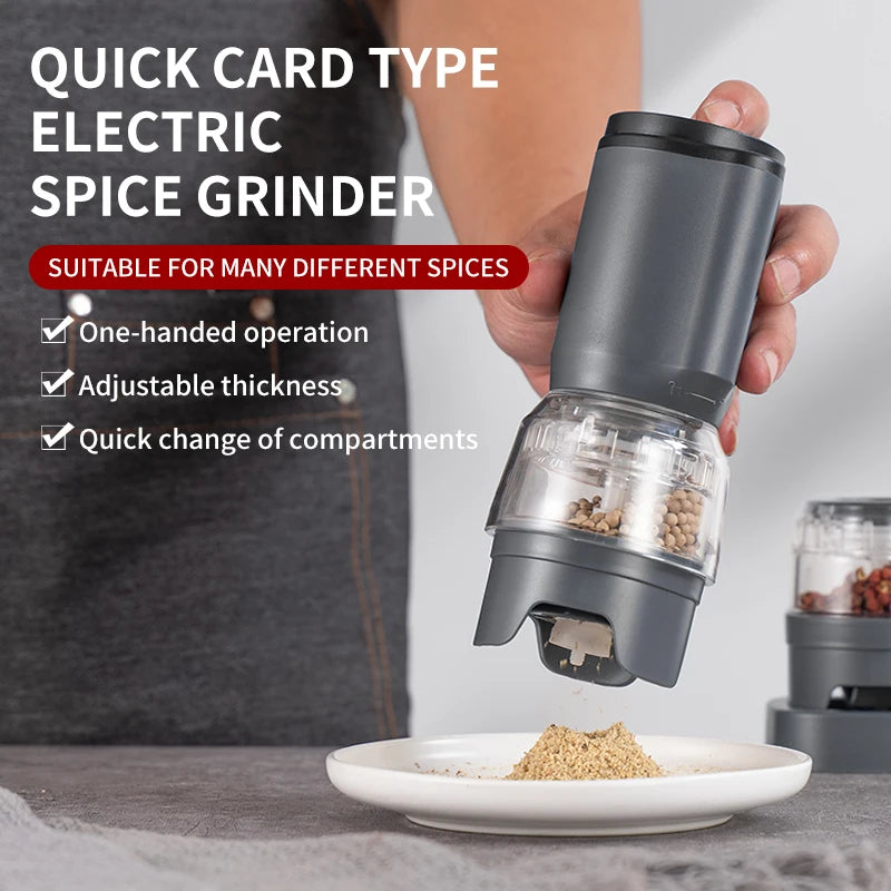 TINSOL multifunctional electric grinder adjustable coarseness, household spice grinder for Sichuan pepper sea salt, and pepper