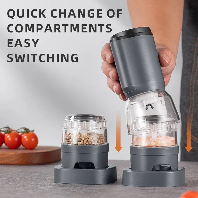TINSOL multifunctional electric grinder adjustable coarseness, household spice grinder for Sichuan pepper sea salt, and pepper