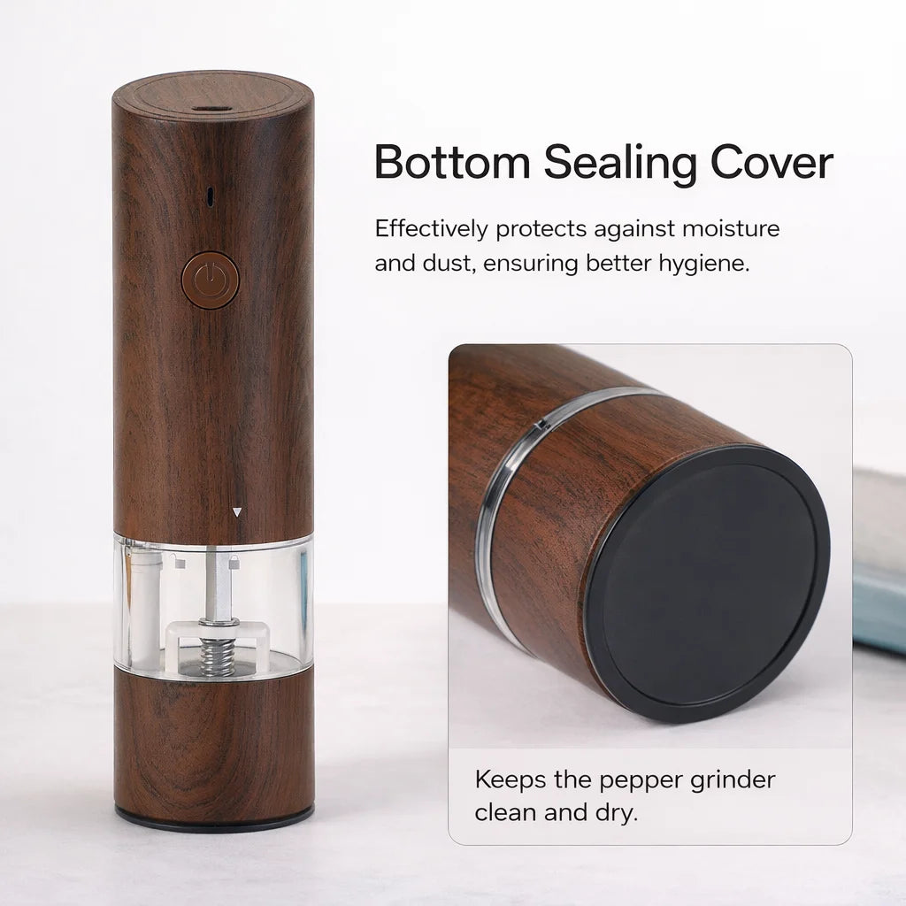Electric Sea salt And Pepper Grinder Set Adjustable Coarseness Refillable Battery Powered Kitchen Gadget Mills for Spices